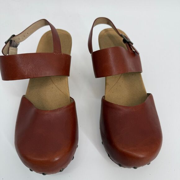 DANSKO Thea Clog Sandal Brown Buckle Mary Jane Leather Boho Size EU 41 10.5-11 - Picture 2 of 13